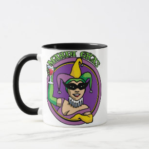 Mardi Gras Jester Girl Tasse