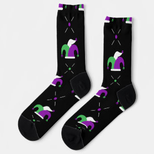 Mardi Gras Jester Hat Crew Socks Socken