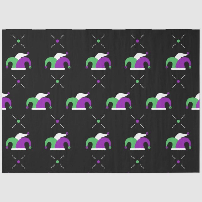 Mardi Gras Jester Hat Tissue Paper Seidenpapier (Vorderseite)