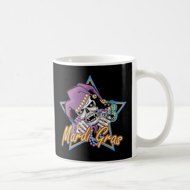 Mardi Gras Jester Skull Kaffeetasse (Rechts)