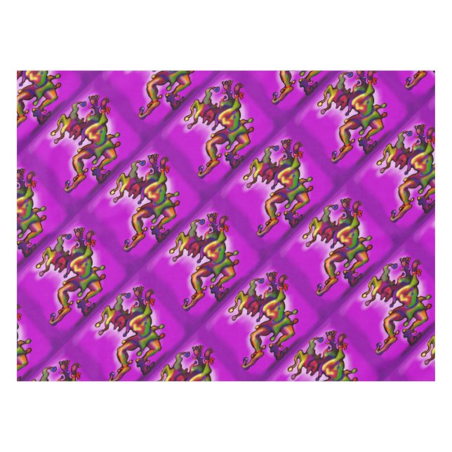 Mardi Gras Jester Tischdecke (Vorderseite (Horizontal))