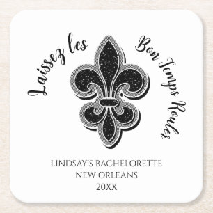 Mardi Gras Junggeselinnen-Abschied Rechteckiger Pappuntersetzer