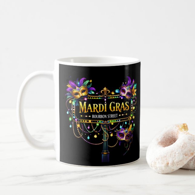 Mardi Gras  Kaffeetasse (Mit Donut)
