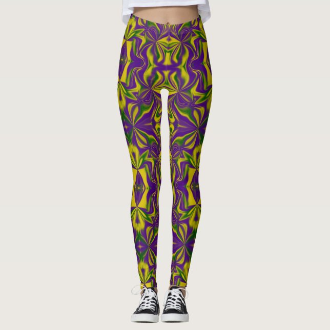 Mardi Gras Kaleidoscope Leggings (Vorderseite)