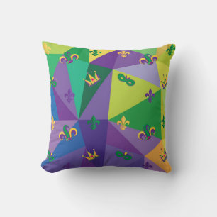 Mardi Gras Karneval Harlequin Lilie Diamond Kissen