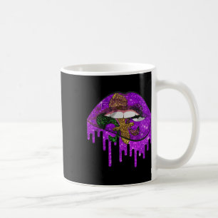 Mardi Gras Karneval Kostüm Lila und Gold Fleur- Kaffeetasse