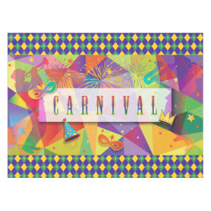 Mardi Gras Karneval Lilie Diamond Decor Tischdecke