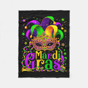 Mardi Gras Karneval Perlen Maske Federn Hut Männer Fleecedecke