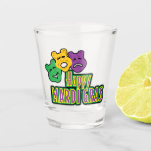 Mardi Gras Karneval Schnapsglas