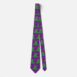 Mardi Gras Karnival Green Jesters und Confetti Krawatte