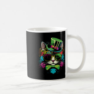Mardi Gras Katze mit Hut Gles Kaffeetasse