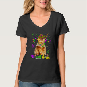 Mardi Gras Katze Niedlich Persische Katze Karneval T-Shirt