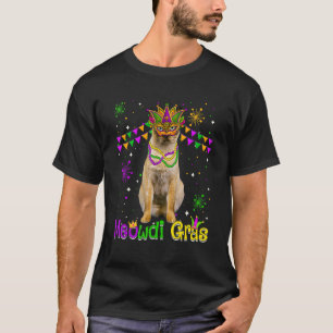 Mardi Gras Katze Niedlich Tonkinese Katze Karneval T-Shirt