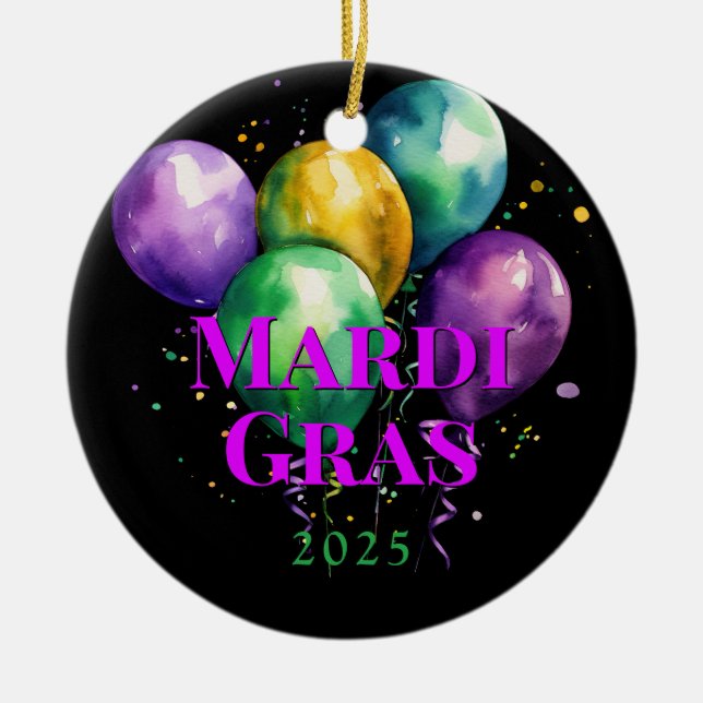 Mardi Gras Keramik Ornament (Vorne)