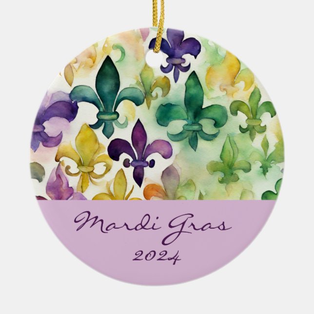 Mardi Gras Keramik Ornament (Vorne)