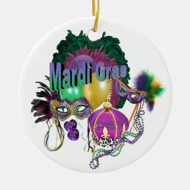 Mardi Gras Keramik Ornament (Vorne)