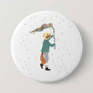 Mardi Gras Kids Carnival Frühjahr Illustration Boy Button