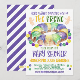 Mardi Gras Kinderdusche Einladung