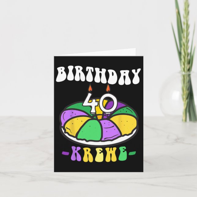 Mardi Gras King Cake Karte (Vorderseite)