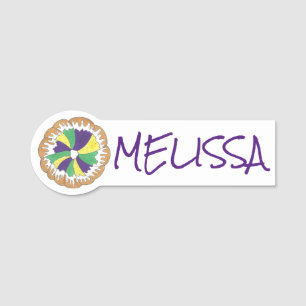 Mardi Gras King Cake Namensschild