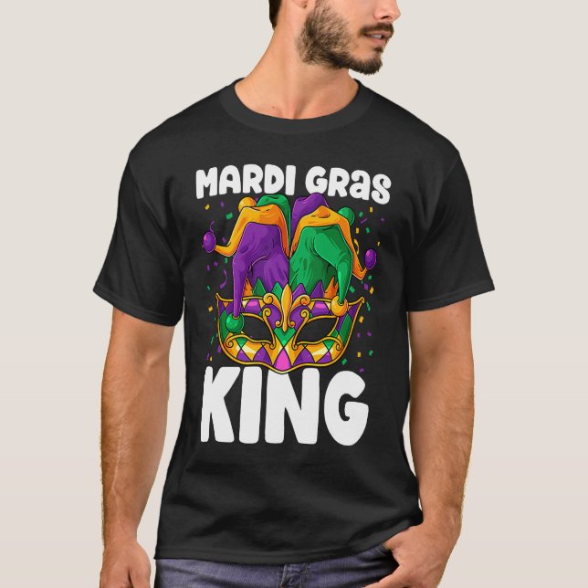 Mardi Gras King Costume Jester Outfit Kids Boy Men T-Shirt (Vorderseite)