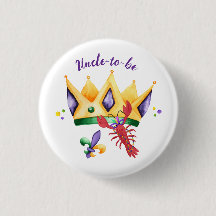 Mardi Gras King Crown Uncle-to-be