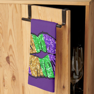 Mardi Gras Kiss Küchentuch