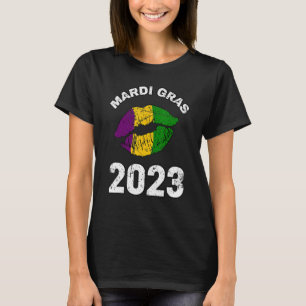Mardi Gras Kiss Lips Fett Dienstag Faschist T-Shirt