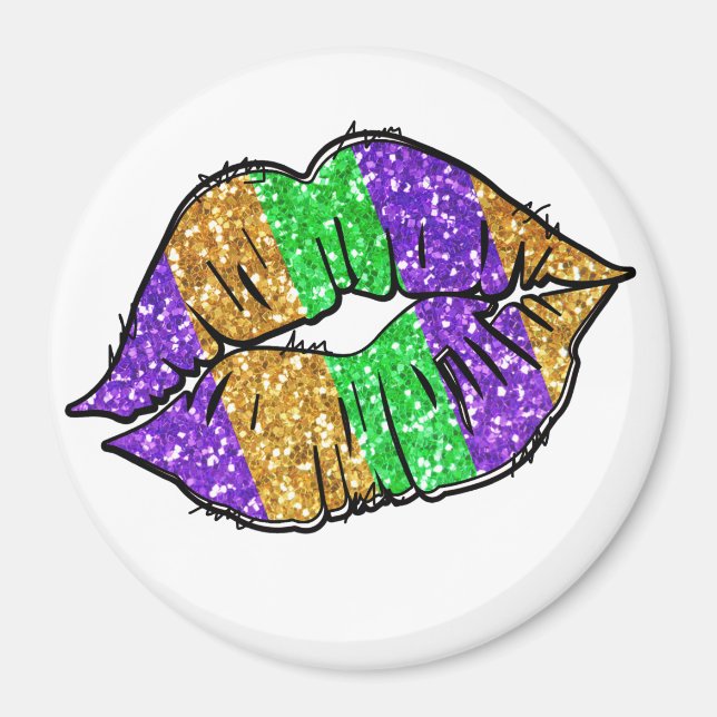 Mardi Gras Kiss Magnet (Vorne)