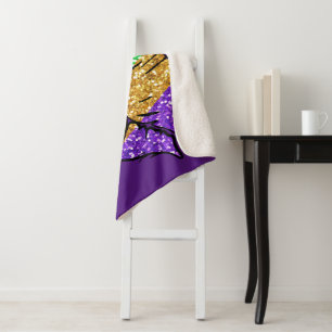 Mardi Gras Kiss Sherpa Blanket Sherpadecke
