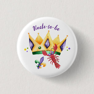 Mardi Gras Königskrone Onkel-werden Button