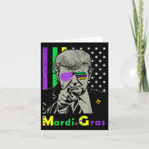Mardi Gras Kostüm Donald Trump US Flag Funny Trum Karte