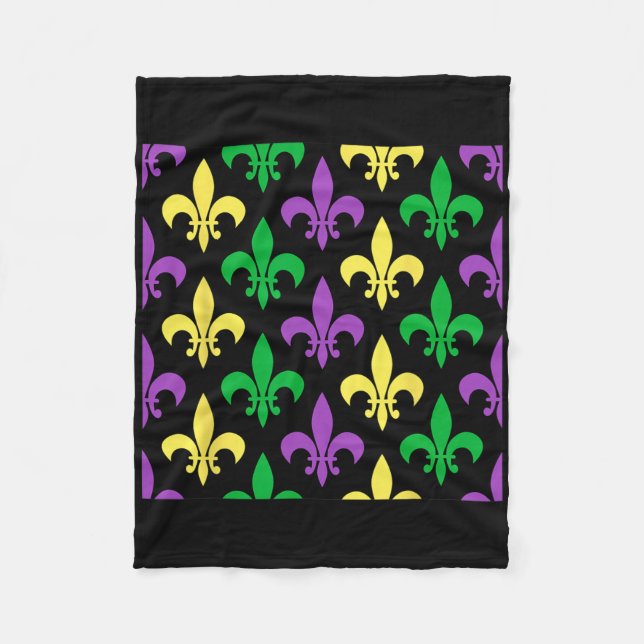 Mardi Gras Kostüm Party  Fleecedecke (Vorderseite)