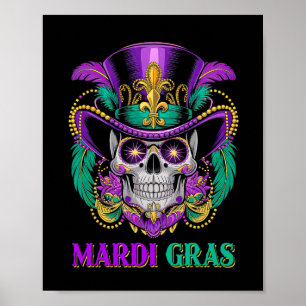 Mardi Gras Kostüm Unterwegs in die Hochgebirgswelt Poster