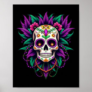 Mardi Gras Kostüm Unterwegs in die Hochgebirgswelt Poster