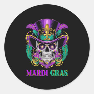 Mardi Gras Kostüm Unterwegs in die Hochgebirgswelt Runder Aufkleber
