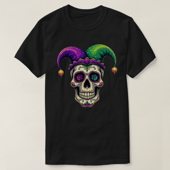 Mardi Gras Kostüm Unterwegs in die Hochgebirgswelt T-Shirt (Design vorne)