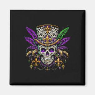 Mardi Gras Kostüm Zucker Skull Karneval Halloween Magnet