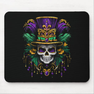 Mardi Gras Kostüm Zucker Skull Karneval Party Männ Mousepad