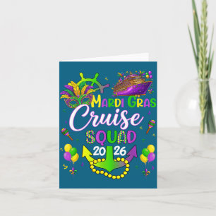 Mardi Gras Kreuzfahrtschiff Familien-Design Karte
