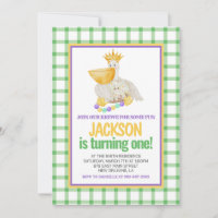 Mardi Gras Krewe PELICAN King Cake zum ersten Gebu
