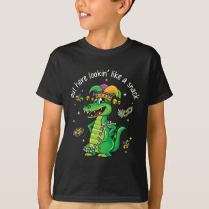 Mardi Gras Krokodil hier sieht aus wie ein Snack T-Shirt