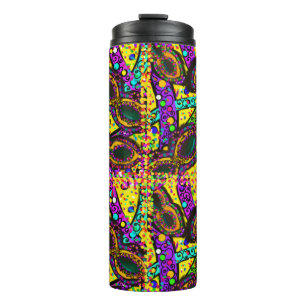 Mardi Gras Kunst Thermosbecher
