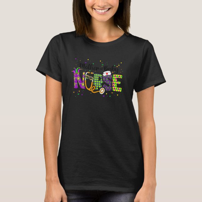 Mardi Gras L&D Labour Mother Baby Nurses Wrap B T-Shirt (Vorderseite)