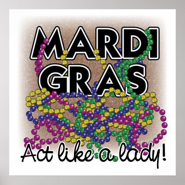 Mardi Gras Lady Poster (Vorne)