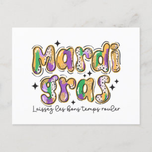 Mardi Gras Laissez Les Bons Temps Rouler Ankündigungspostkarte