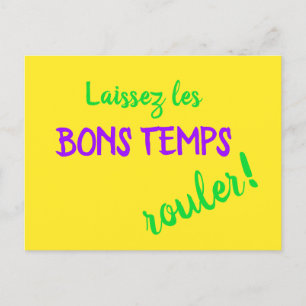 Mardi Gras Laissez Les Bons Temps Rouler Louisiana Postkarte