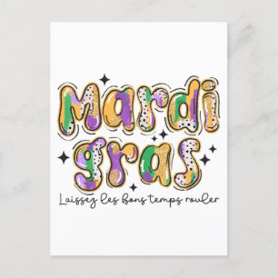 Mardi Gras Laissez Les Bons Temps Rouler Postkarte