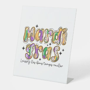 Mardi Gras Laissez Les Bons Temps Rouler Sockelschild