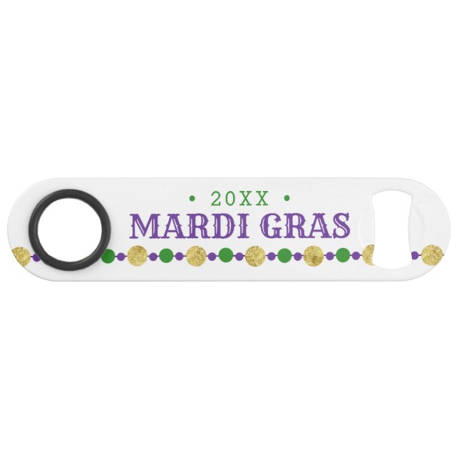 Mardi Gras | Laissez Les Bons Temps Rouler Speed Flaschenöffner (Vorderseite (Horizontal))